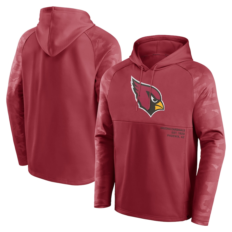 Arizona Cardinals Cardinal Shade Defender Raglan Pullover Hoodie - Man Arizona Cardinals Cardinal Shade Defender Raglan Pullover Hoodie - Man