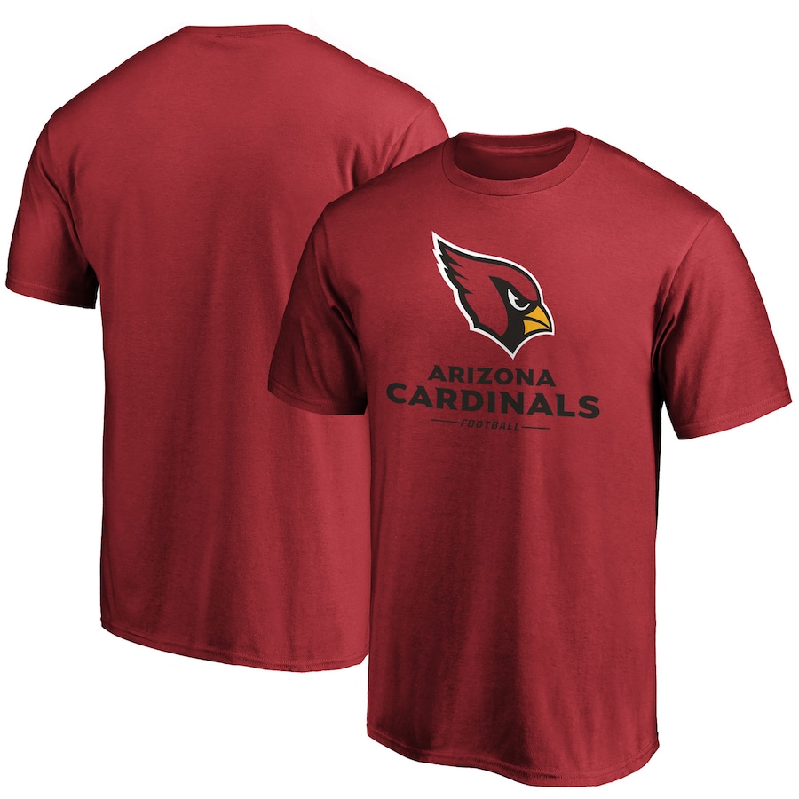 Arizona Cardinals Cardinal Team Lockup Logo T-Shirt - Man