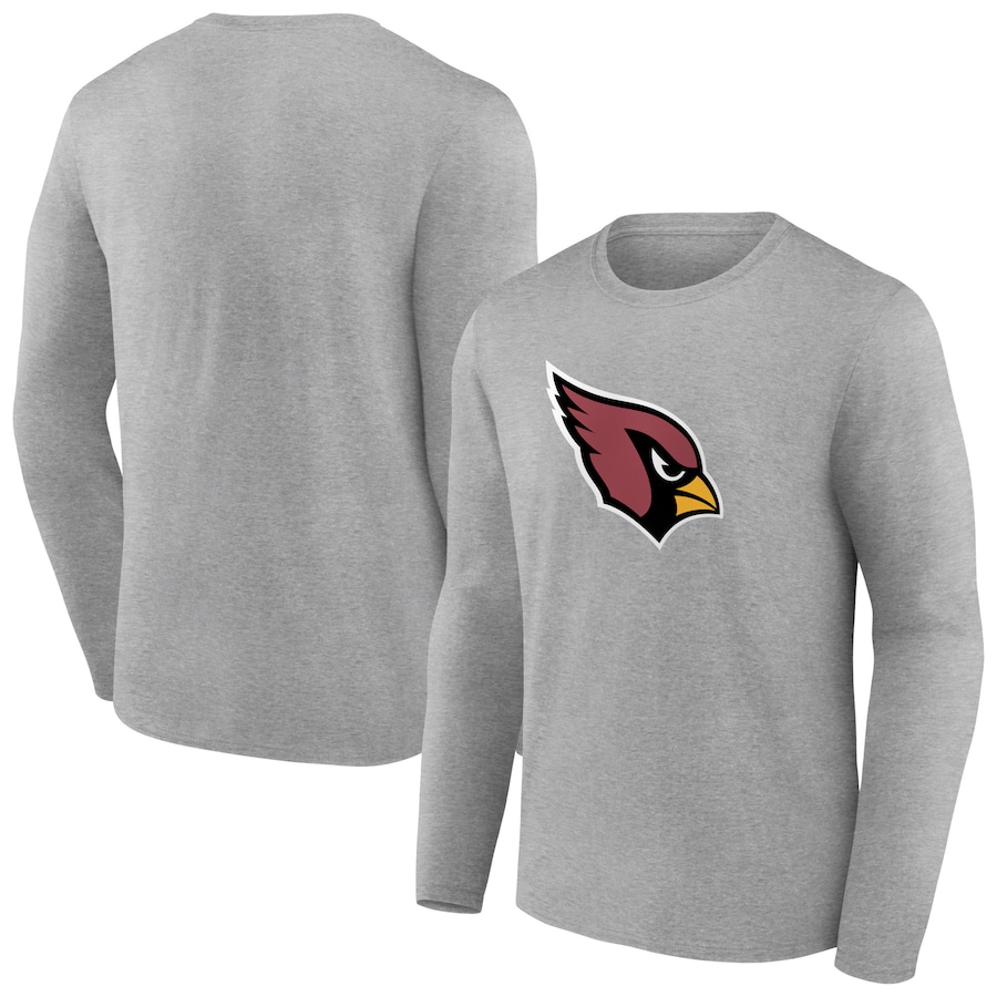 Arizona Cardinals Heather Gray Primary Team Logo Long Sleeve T-Shirt - Man Arizona Cardinals Heather Gray Primary Team Logo Long Sleeve T-Shirt - Man