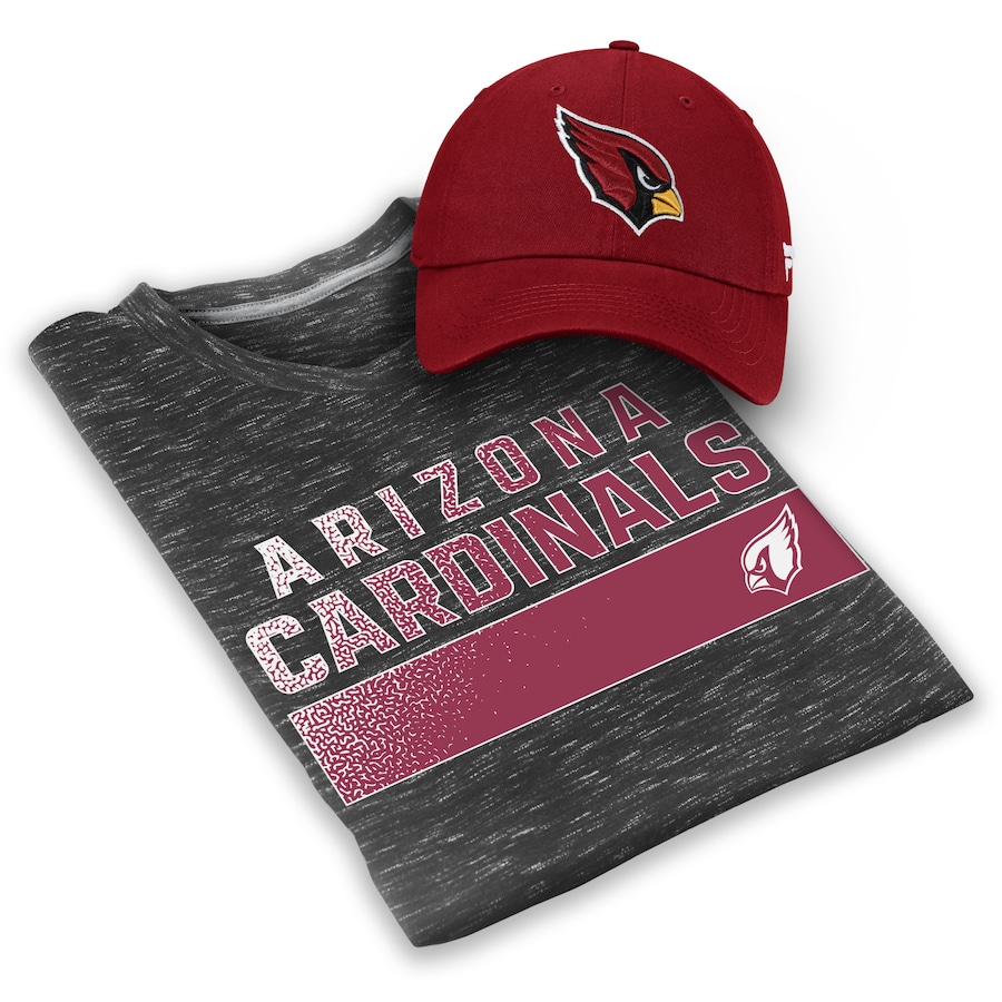 Arizona Cardinals Heathered Gray/Cardinal T-Shirt & Adjustable Hat Set - Man Arizona Cardinals Heathered Gray/Cardinal T-Shirt & Adjustable Hat Set - Man