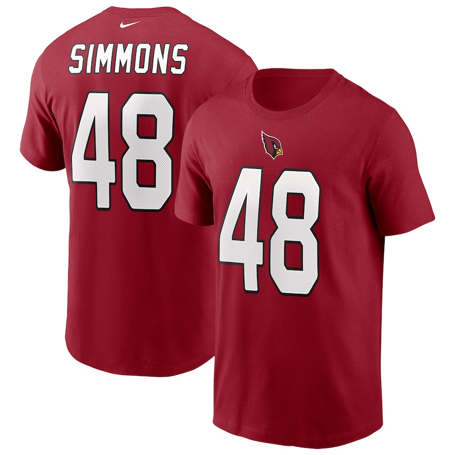 Arizona Cardinals Isaiah Simmons Football Cardinal Name & Number T-Shirt - Man Arizona Cardinals Isaiah Simmons Football Cardinal Name & Number T-Shirt - Man