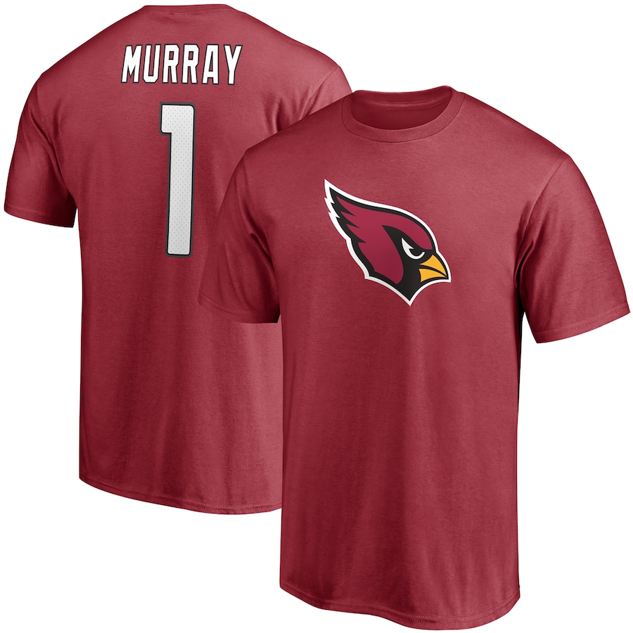 Arizona Cardinals Kyler Murray Cardinal Player Icon Name & Number T-Shirt - Man