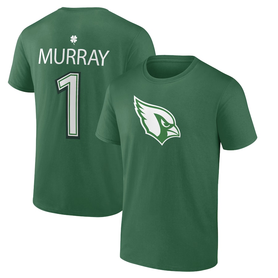 Arizona Cardinals Kyler Murray Green St. Patrick's Day Icon Player T-Shirt - Man