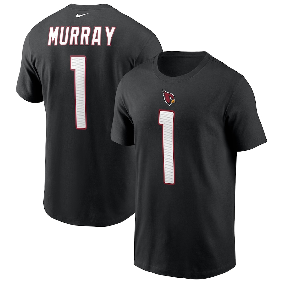 Arizona Cardinals Kyler Murray Football Black Name & Number T-Shirt - Man