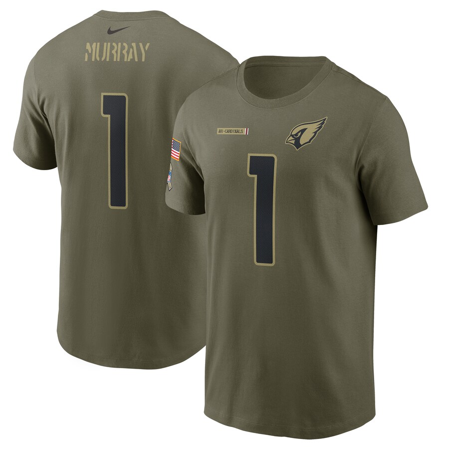 Arizona Cardinals Kyler Murray Football Camo 2021 Salute To Service Name & Number T-Shirt - Man Arizona Cardinals Kyler Murray Football Camo 2021 Salute To Service Name & Number T-Shirt - Man