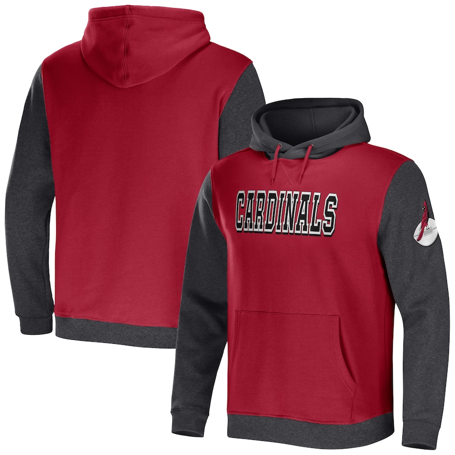 Arizona Cardinals NFL x Darius Rucker Collection by USASportsStoreCardinal/Charcoal Colorblock Pullover Hoodie - Man Arizona Cardinals NFL x Darius Rucker Collection by USASportsStoreCardinal/Charcoal Colorblock Pullover Hoodie - Man