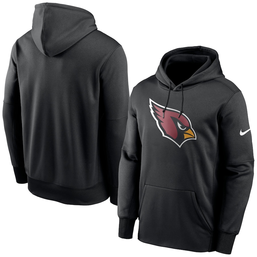 Arizona Cardinals Football Black Fan Gear Primary Logo Therma Performance Pullover Hoodie - Man Arizona Cardinals Football Black Fan Gear Primary Logo Therma Performance Pullover Hoodie - Man