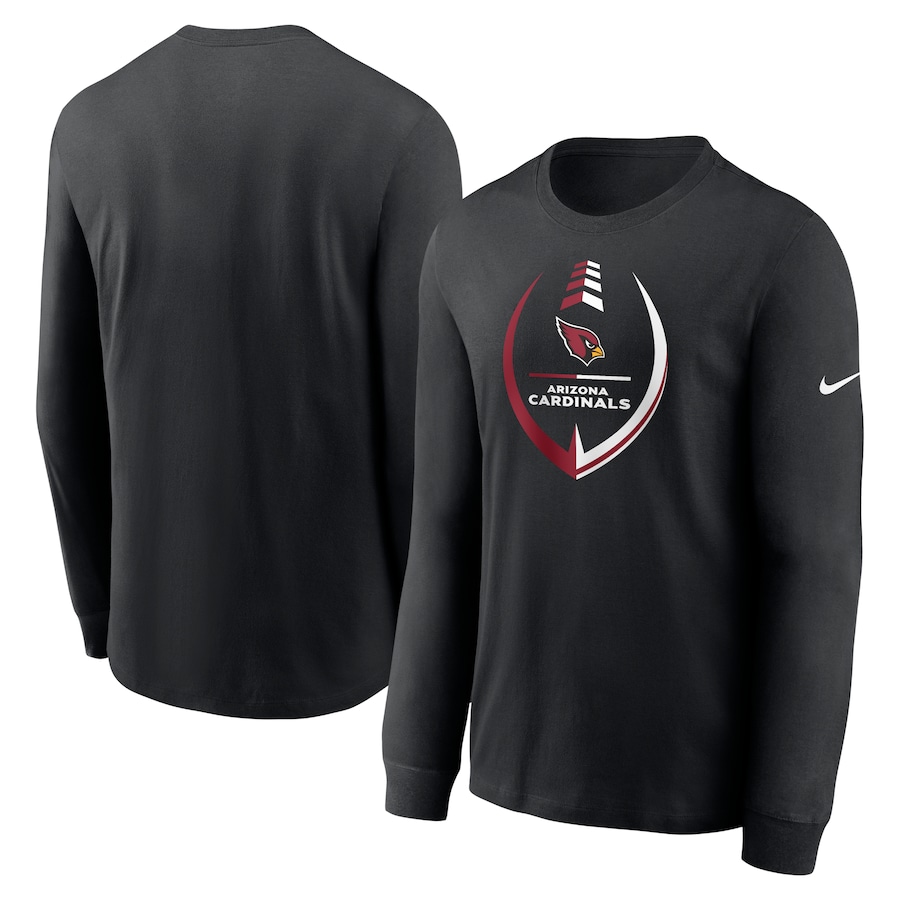 Arizona Cardinals Football Black Icon Legend Long Sleeve Performance T-Shirt - Man