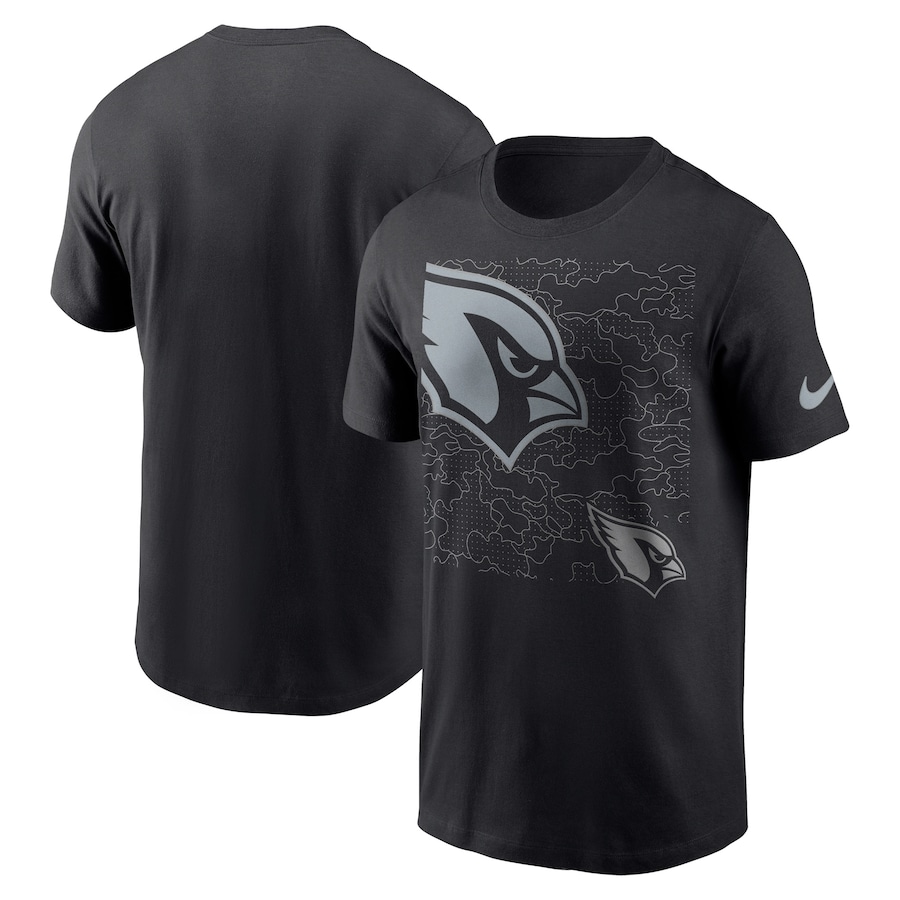 Arizona Cardinals Football Black RFLCTV T-Shirt - Man Arizona Cardinals Football Black RFLCTV T-Shirt - Man