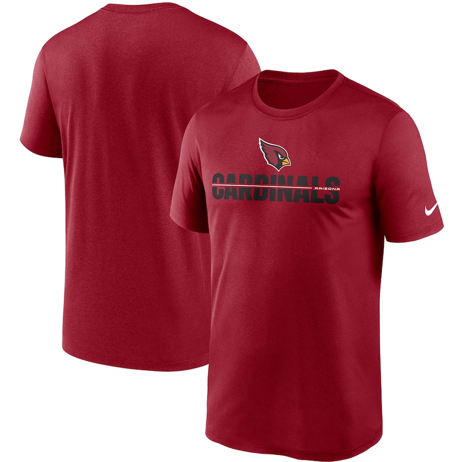 Arizona Cardinals Football Cardinal Legend Microtype Performance T-Shirt - Man Arizona Cardinals Football Cardinal Legend Microtype Performance T-Shirt - Man