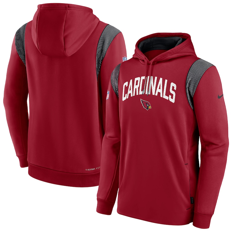 Arizona Cardinals Football Cardinal Sideline Athletic Stack Performance Pullover Hoodie - Man Arizona Cardinals Football Cardinal Sideline Athletic Stack Performance Pullover Hoodie - Man