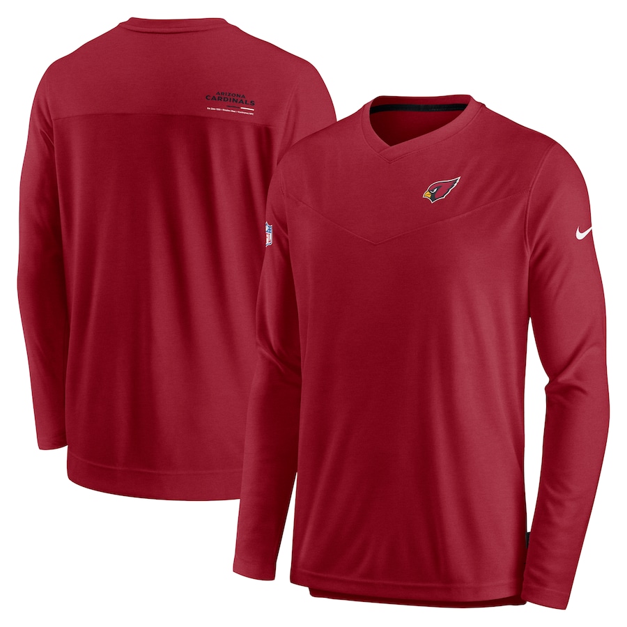 Arizona Cardinals Football Cardinal Sideline Coach Chevron Lock Up Long Sleeve V-Neck Performance T-Shirt - Man Arizona Cardinals Football Cardinal Sideline Coach Chevron Lock Up Long Sleeve V-Neck Performance T-Shirt - Man