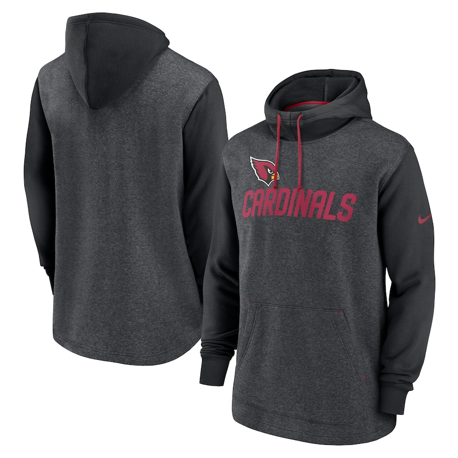 Arizona Cardinals Football Heathered Charcoal/Black Surrey Legacy Pullover Hoodie - Man Arizona Cardinals Football Heathered Charcoal/Black Surrey Legacy Pullover Hoodie - Man