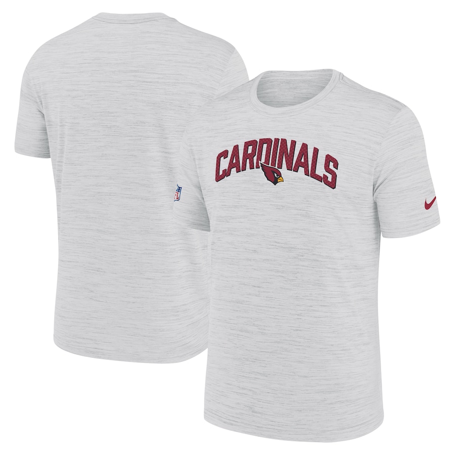Arizona Cardinals Football White Sideline Velocity Athletic Stack Performance T-Shirt - Man Arizona Cardinals Football White Sideline Velocity Athletic Stack Performance T-Shirt - Man