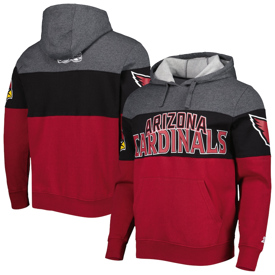 Arizona Cardinals Starter Heather Charcoal/Cardinal Extreme Pullover Hoodie - Man Arizona Cardinals Starter Heather Charcoal/Cardinal Extreme Pullover Hoodie - Man