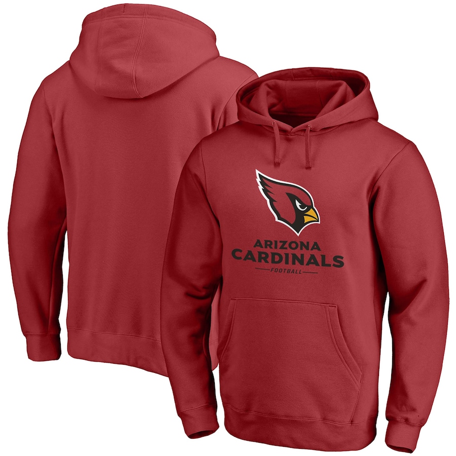 Arizona Cardinalss Cardinal Logo Team Lockup Fitted Pullover Hoodie - Man Arizona Cardinalss Cardinal Logo Team Lockup Fitted Pullover Hoodie - Man