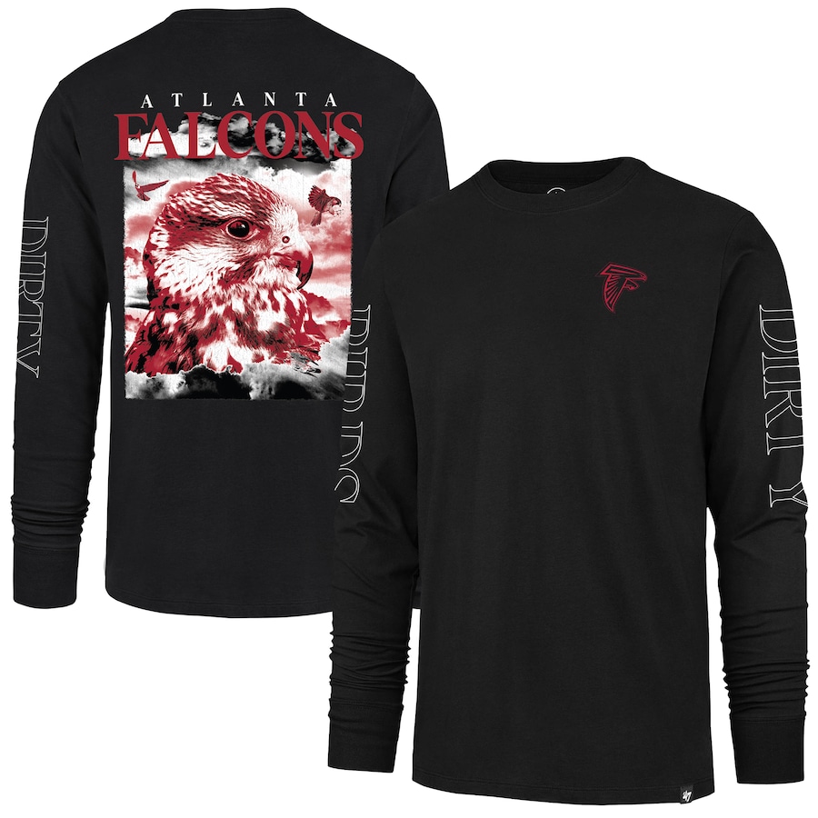 Atlanta Falcons '47 Black Flight Long Sleeve T-Shirt - Man