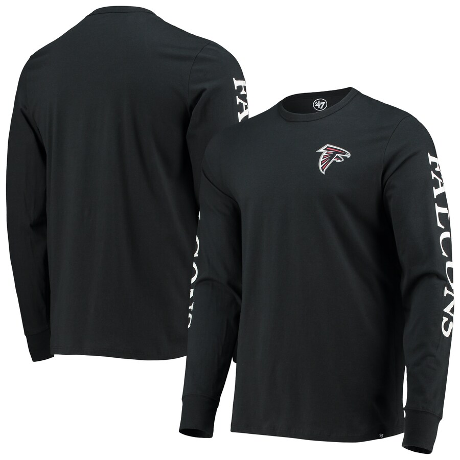 Atlanta Falcons '47 Black Franklin Long Sleeve T-Shirt - Man