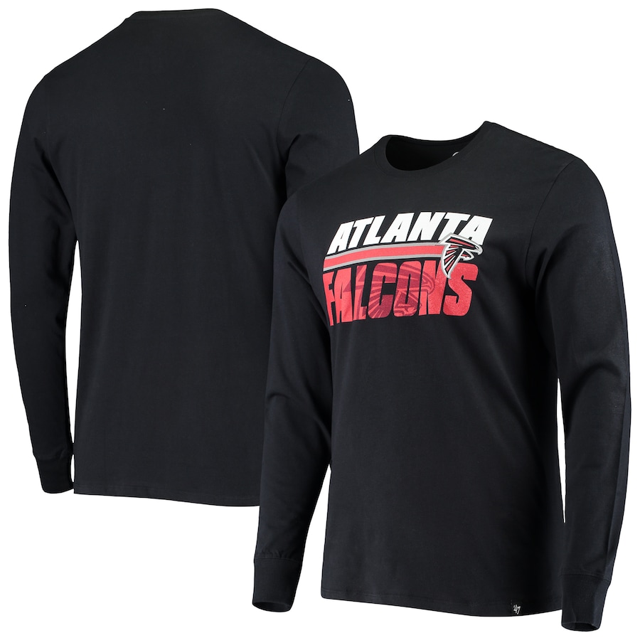 Atlanta Falcons '47 Black Shadow Long Sleeve T-Shirt - Man