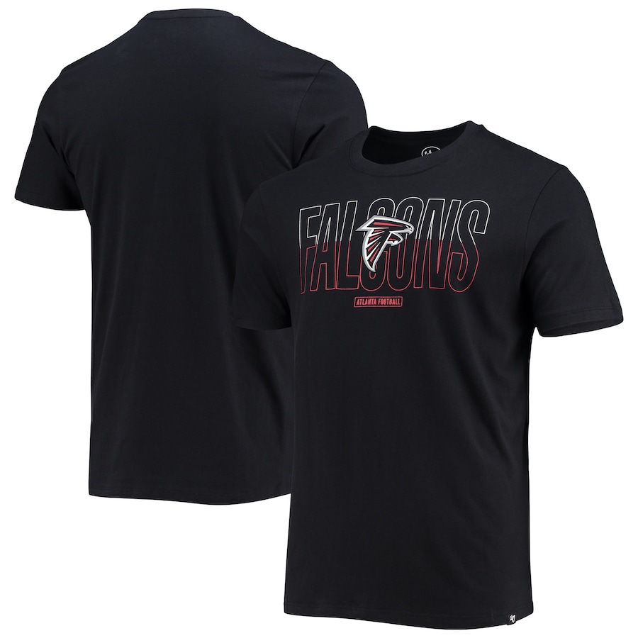 Atlanta Falcons '47 Black Split Squad Super Rival T-Shirt - Man