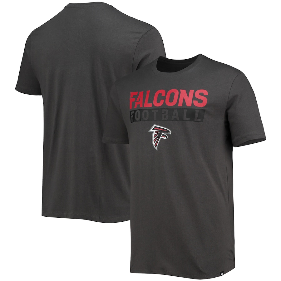 Atlanta Falcons '47 Charcoal Dark Ops Super Rival T-Shirt - Man