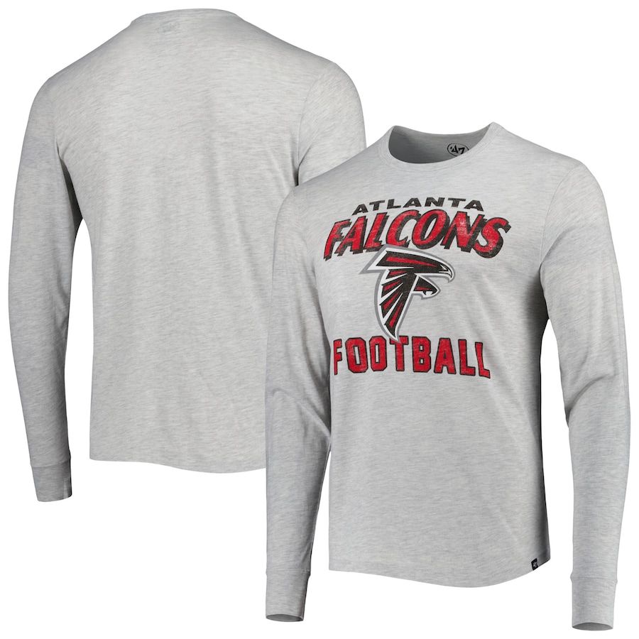 Atlanta Falcons '47 Heathered Gray Dozer Franklin Long Sleeve T-Shirt - Man