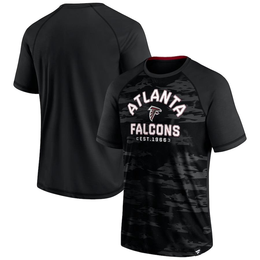 Atlanta Falcons Black Hail Mary Raglan T-Shirt - Man