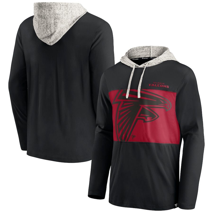 Atlanta Falcons Black Long Sleeve Hoodie T-Shirt - Man