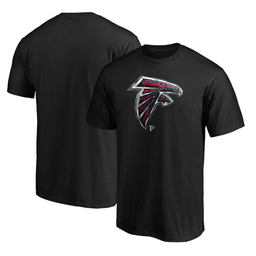 Atlanta Falcons Black Midnight Mascot Logo T-Shirt - Man