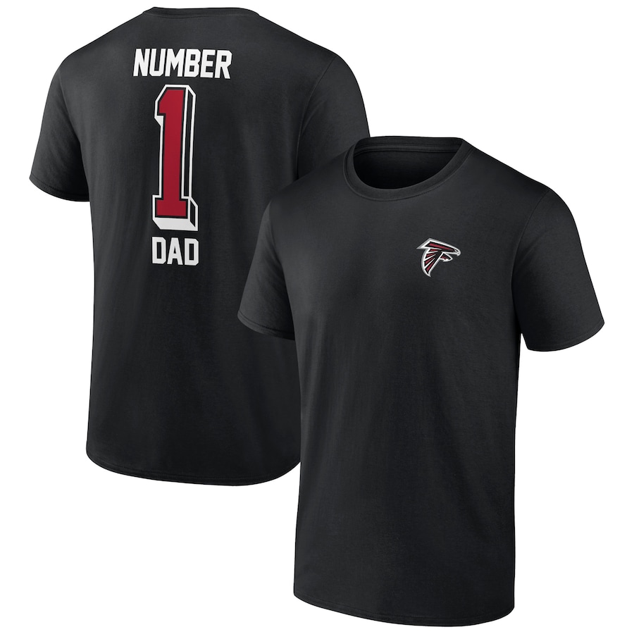 Atlanta Falcons Black Number One Dad T-Shirt - Man