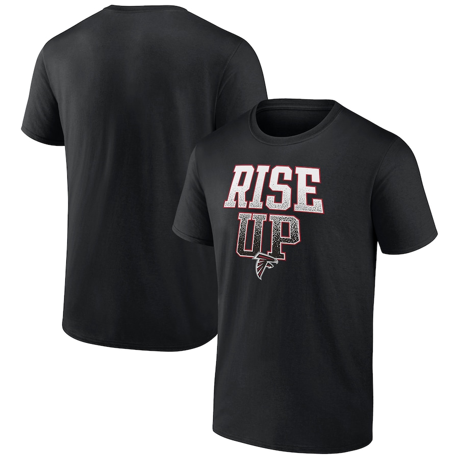 Atlanta Falcons Black Rise Up Heavy Hitter T-Shirt - Man