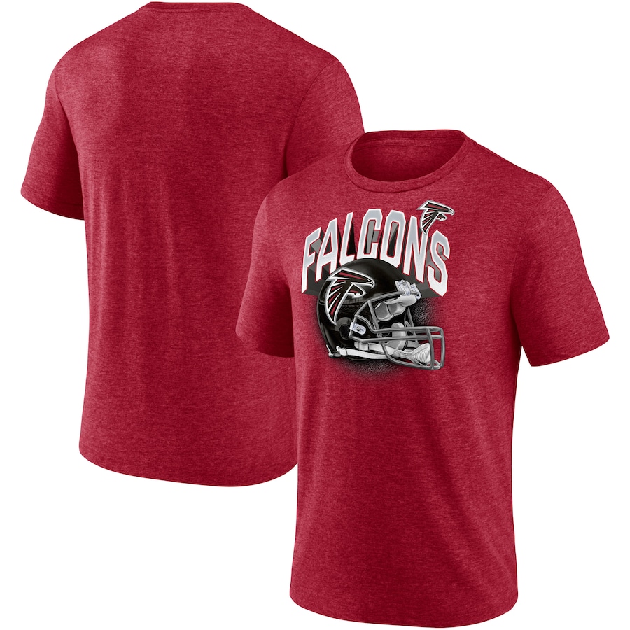 Atlanta Falcons Heathered Red End Around Tri-Blend T-Shirt - Man