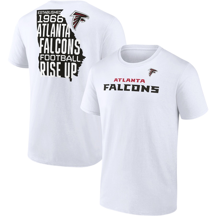 Atlanta Falcons White Hot Shot State T-Shirt - Man