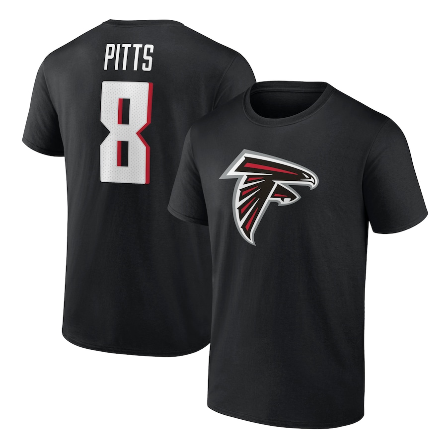 Atlanta Falcons Kyle Pitts Black Player Icon T-Shirt - Man