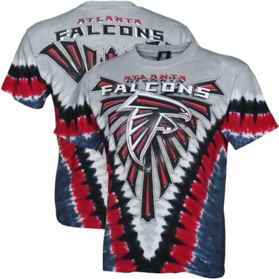 Atlanta Falcons Majestic Gray V Tie-Dye T-Shirt - Man