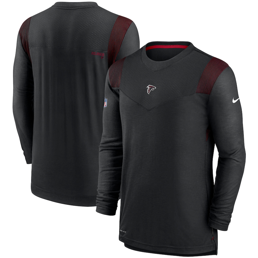 Atlanta Falcons Football Black Sideline Player UV Performance Long Sleeve T-Shirt - Man