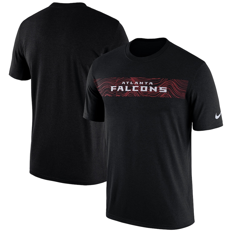 Atlanta Falcons Football Black Sideline Seismic Legend Performance T-Shirt - Man Atlanta Falcons Football Black Sideline Seismic Legend Performance T-Shirt - Man