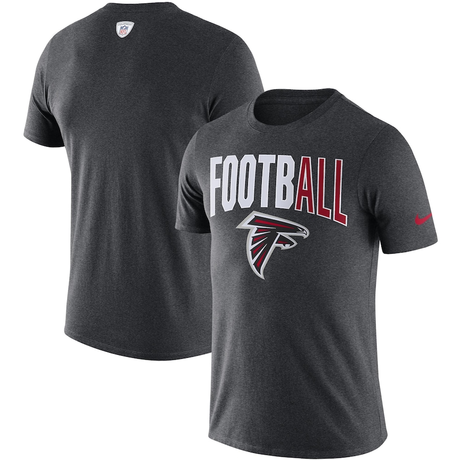 Atlanta Falcons Football Charcoal Football All Performance T-Shirt - Man