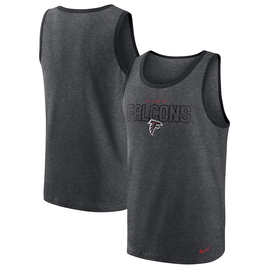 Atlanta Falcons Football Heathered Charcoal Tri-Blend Tank Top - Man