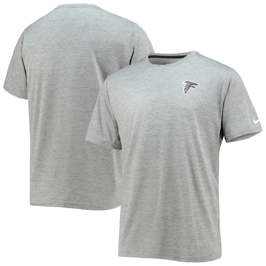 Atlanta Falcons Football Heathered Gray Coaches Performance T-Shirt - Man Atlanta Falcons Football Heathered Gray Coaches Performance T-Shirt - Man