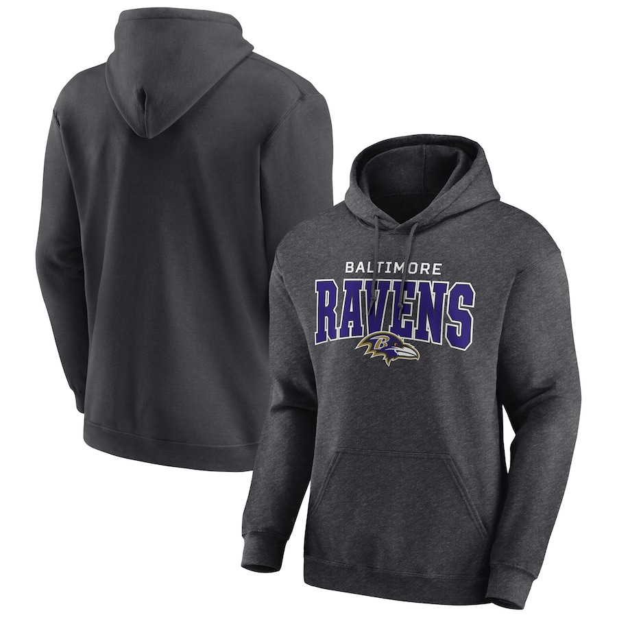 Baltimore Ravens Charcoal Continued Dynasty Pullover Hoodie - Man Baltimore Ravens Charcoal Continued Dynasty Pullover Hoodie - Man