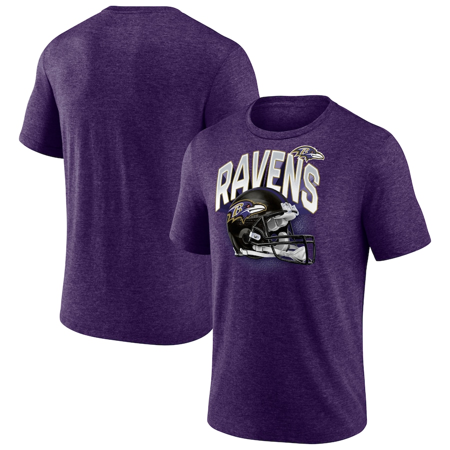 Baltimore Ravens Heathered Purple End Around Tri-Blend T-Shirt - Man