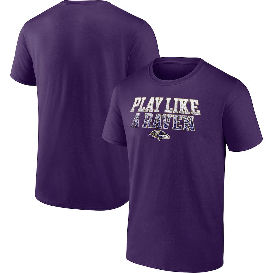 Baltimore Ravens Purple Play Like A Raven Heavy Hitter T-Shirt - Man