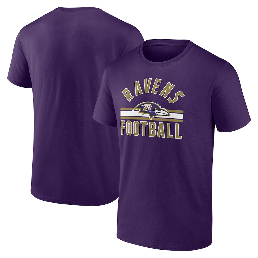 Baltimore Ravens Purple Standard Arch Stripe T-Shirt - Man