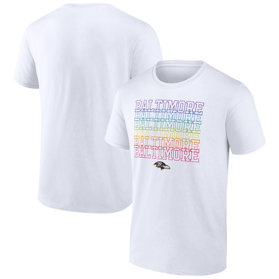 Baltimore Ravens White City Pride T-Shirt - Man