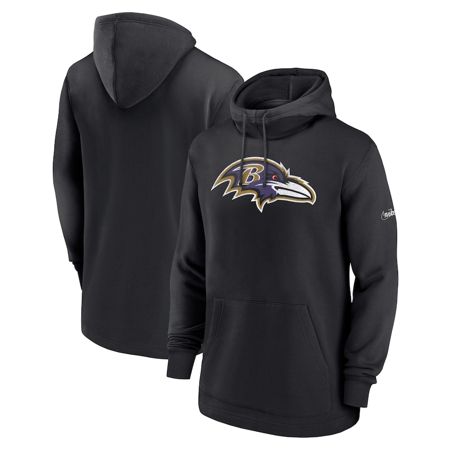 Baltimore Ravens Football Black Classic Pullover Hoodie - Man