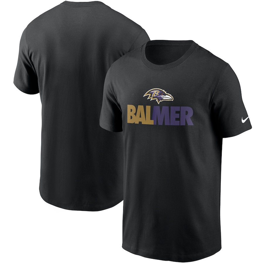 Baltimore Ravens Football Black Hometown Collection Balmer T-Shirt - Man