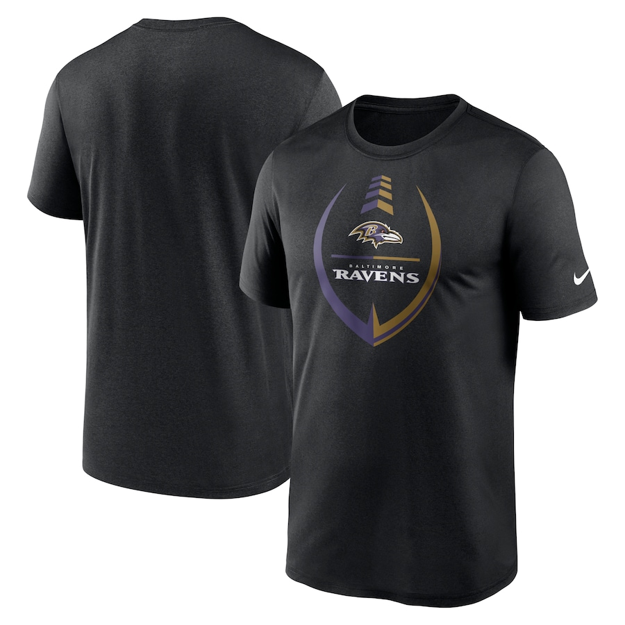 Baltimore Ravens Football Black Icon Legend Performance T-Shirt - Man