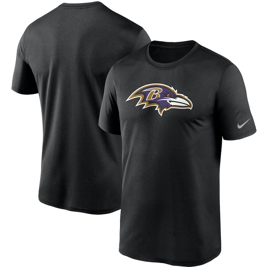 Baltimore Ravens Football Black Logo Essential Legend Performance T-Shirt - Man Baltimore Ravens Football Black Logo Essential Legend Performance T-Shirt - Man