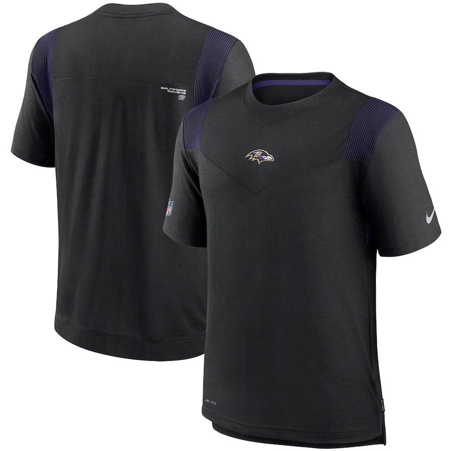 Baltimore Ravens Football Black Sideline Player UV Performance T-Shirt - Man Baltimore Ravens Football Black Sideline Player UV Performance T-Shirt - Man